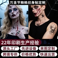 Today New Products/Halloween Spider Tattoo Stickers Waterproof High-End Feeling 3D Three-Dimensional