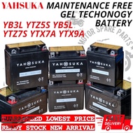 BATTERY MOTORCYCLE GEL MF YTZ5S YB5L YB3L YTZ7S YTX7A YTX9A 6N4 BATERI KERING MOTOR 6V C70 Y15 EX5 L