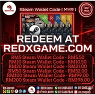 [new REDX] Steam Wallet MY Steam my Steam Code Steam Wallet Code Big Pack Instant Delivery