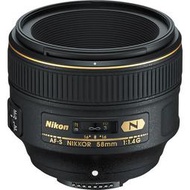 ☆晴光★ 平行輸入 保固一年Nikon AF-S NIKKOR 58mm f/1.4G  單眼鏡頭  人像 台中