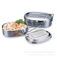 Stainless Steel Square Lunch Box Single and double-layer fully thickened430Belt/201Nonmagnetic Stude