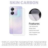 Skin CARBON GARSKIN ANTI Fungus ANTI Scratch Rear HP TYPE XIAOMI REDMI NOTE 4 NOTE 4X NOTE 6 NOTE 6 PRO NOTE 5 FINGER NOTE 5 NON FINGER NOTE 8 NOTE 8 PRO NOTE 9 PRO NOTE 10 PRO NOTE 11 NOTE 12 PRO 5G NOTE 13 NOTE 13 PRO