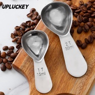 UPLUCKEY Coffee Bean Measuring Spoons, 15/30ml Stainless Steel Coffee Scoops, Durable 1 Tbsp or 2 Tb