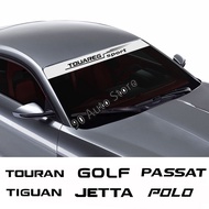 130X18cm 1PC For Volkswagen VW Caddy Golf Jetta Touran Touareg Personalized Car Emblem Front Rear Windshield Sticker Auto Window Decal Exterior Decoration