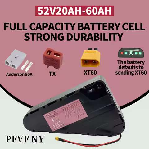 52V 20‑60AH Safe Li‑Battery | 40AH BMS | Complete Charger Set | Free magic tape | Air Express Shippi