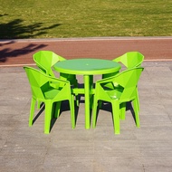 Outdoor Thickened Plastic Dining Table And Chair Combination Beach Night Market Barbecue Beer Round