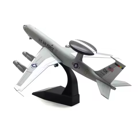 1/200 Scale US Air Force Boeing E-3 Sentry AWACS Diecast Collectible Plane Model