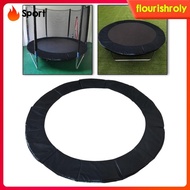[Flourish] Trampoline Spring Cover, Trampoline Edge Cover, No Holes for Pole, Thick Waterproof Universal Trampoline Replacement Pads (Black)