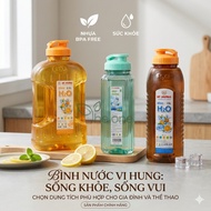 H2O cool water bottle for multi-purpose water, with easy-to-open lid, large size water bottle