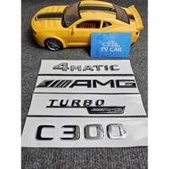 C300 embossed lettering is pasted on the back of Mercedes-Benz C300