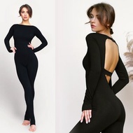 瑜伽緊身衣褲，unitard。有機棉連身衣。健身服。瑜伽服