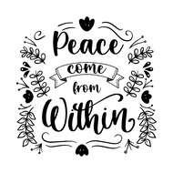 TF023 - Peace come from within quotes svg, tee shirt motivational saying design svg, mug design svg,