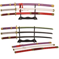 Roronoa Zoro 3 Piece Set Swords Kitetsu Yama Enma Wado Ichimonji with Display Stand Zoro Role Play A