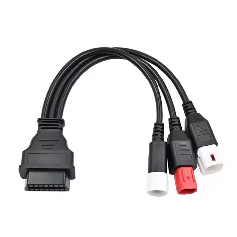3in1 OBD2 Connector 3pin 4pin For Yamaha Motorcycle 6pin for Honda Motor Diagnostic OBD Extension Ca