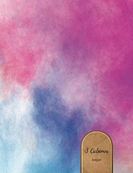 3 Column Ledger: Large Space 30 Row Easy Writing : Record Book Accounting Journal : Simple Cash Book