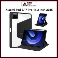 Bao Da Cover Cho Xiaomi Pad 7 / Pad 7 Pro 11.2 Inch 2025 Lưng Trong Xoay 360 Độ Khe Bút Smart Cover 