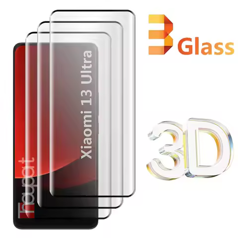 3Pcs 3D Tempered Glass For Xiaomi 13 Ultra Screen Protector Full Cover Film For Xiaomi 13Ultra Glass
