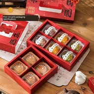 月餅 包裝盒 2025 Baru 4 keping 6 kotak pembungkusan kue bulan Kotak hadiah Festival Pertengahan Musim Gug