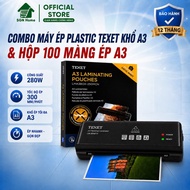 COMBO A3 Size Texet Plastic Laminator and Box of 100 Genuine A3 LMA3NEW A3 Size Laminators
