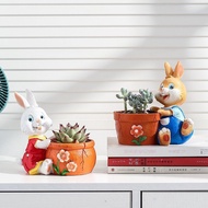 Large Creative Cute Bunny Succulent Flowerpot Decoration American Home Decoration Living Room Crafts