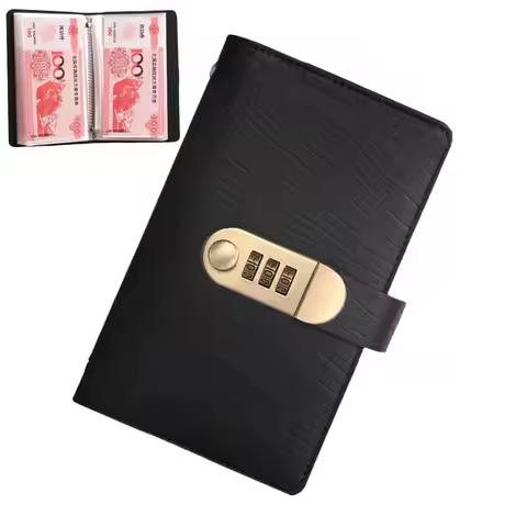 Cash Saving Money Challenge Book with Password Lock - 100 Pages Vintage Budget Planner & Password Jo