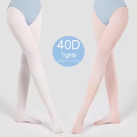 40D Ballet Tights Ballet Stockings For Girls Women Pantyhose Semi-opaque Footed Tights Seamless Ball