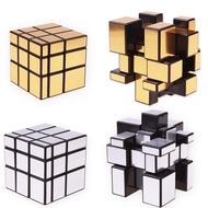 3x3x3 Heteromorphic Rubik's Cubes Silver Gold 5.7CM Professional Mirror Cube Kids Educational Toy Gi