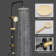 Bathroom Shower System Quality Brass Bathroom Faucet White Gold Bathtub Mixer Tap Rainfall Shower He