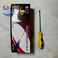 (12 PC) HDT 6 Inch Rubber Handle Screwdriver (+) / (-) Screwdriver | SJ ABADIE |