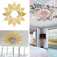 [in stock]Ceiling Flower Wall Mirror Stickers Acrylic Mirrored Decorative Sticker Wallpaper Home Decor Mirror Wall Stickers