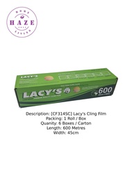 βπ SG Ready Stocks | Lacys Cling Wrap w Slide Cutter | Chef Wrap | Kitchen Food Grade Flim | 30cm x