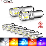 iJDM 10Pcs T4W BA9S LED Blub BAX9S H21W BAY9S LED 12V 24V H6W H5W LED For Car Rear Fog light Red Whi
