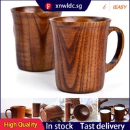 Solid Jujube Mug Wooden Coffee Beer Mugs Wood Cup Handmade Tea Cup with Handle