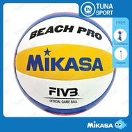 MIKASA วอลเลย์บอลชายหาด หนังเย็บ ใช้แข่งขัน BEACH PRO รุ่น BV550C *แถมเข็มสูบพร้อมตาข่ายใส่