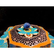 Blue Kyanite Quartz Stone Bead with Cloud Carving, Full Booster 10mmnatural F804