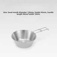 1PC Outdoor Snow Bowl Stainless Steel Folding Bowl Water Cup Camping Tableware Portable Foldable Han