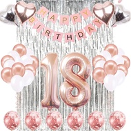 (SG Seller) 18th Birthday Decorations, 18th Birthday Balloon, Sweet 18th Birthday Decor Set 18th Bal