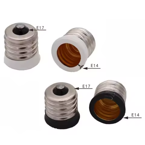 2pcs E17 to E14 Lamp Holder Led Lighting Light Base Converter Screw Bulb Socket Adapter LED Saving L