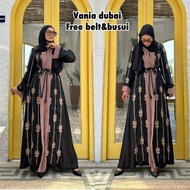 Abaya Hitam Turkey Gamis Maxi Dress Arab Saudi Turki Vania Dubai