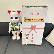 BE@RBRICK 白色招財貓開 運千萬両1000%