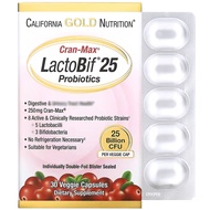 美國California Gold Nutrition, LactoBif 益生菌 + 蔓越莓 250億CFU 30粒素食膠囊
