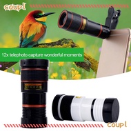 COUPLGM HD Telescope 8X/12X Portable Universal  Zoom