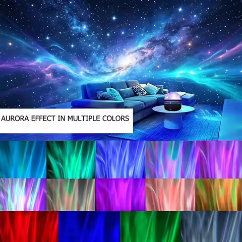 NEW Starry Projector Light With 7 Color Patterns & Remote Control Polar Projector Night Light For Be