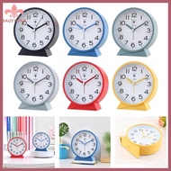 BST Quiet Movement Alarm Clock for Easy Time Checking Noiseless Round Analog Table Clock  Operated D