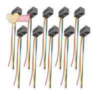 10 Pcs 616E 4P4C RJ9 Female Telephone Connector Adapter w 4 Wires 8cm