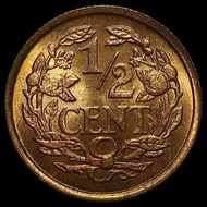 Koin Netherland 1/2 Cent 1938.