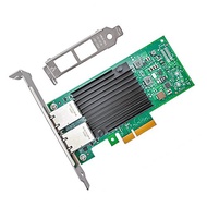 Jeirdus PCI-E PCI Express X4 10Gb Network Interface Card with Intel chipset X550-T2 Ethernet Dual RJ