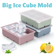 Silicone Ice Cube Tray Big Ice Cube Mold with Cover Ice Maker Tray Kitchen Tools Pembuat Ais Batu Be