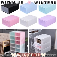 WINTE3U  Shoes Plastic Footwear Holder Drawer  Foldable Shoe Organizer