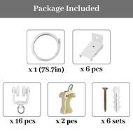 Curved Flexible Ceiling Track for Curtains, Room Divider,Shower Curtain,Hospital Curtains,